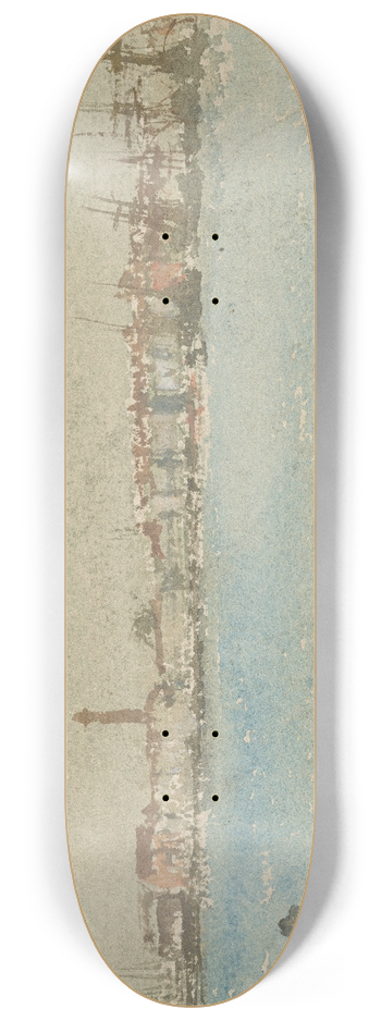 James Abbott McNeill Whistler - Venice Harbor 8.25 inch art skate deck