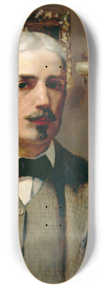 James Carroll Beckwith - Self Portrait 8.25 inch art skate deck