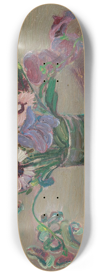 James Edward Hervey MacDonald - Flower Study 8.25 inch art skate deck