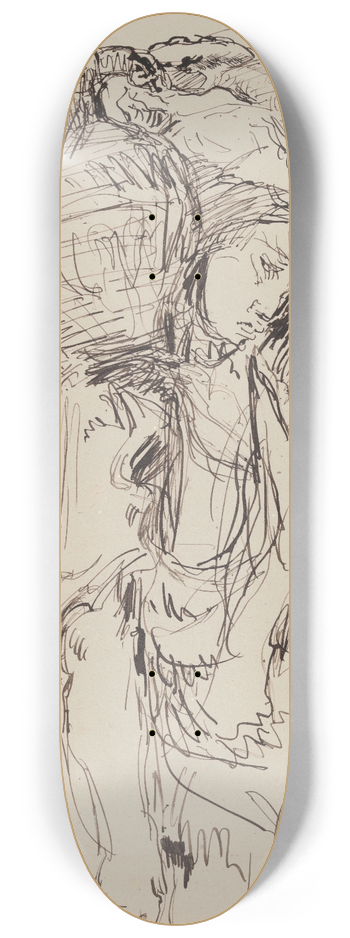 James Ensor - Algerian Woman with Pitcher 8.25 inch art skate deck