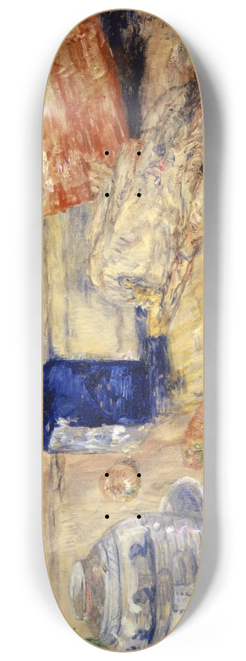 James Ensor - Blue Bottles And Chicken 8.25 inch art skate deck