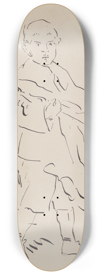 James Ensor - Boy with Sword 8.25 inch art skate deck