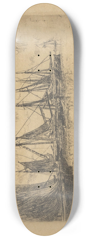 James Ensor - De kleine schuiten 8.25 inch art skate deck