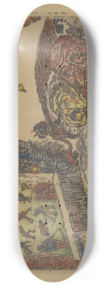 James Ensor - De luiheid 8.25 inch art skate deck