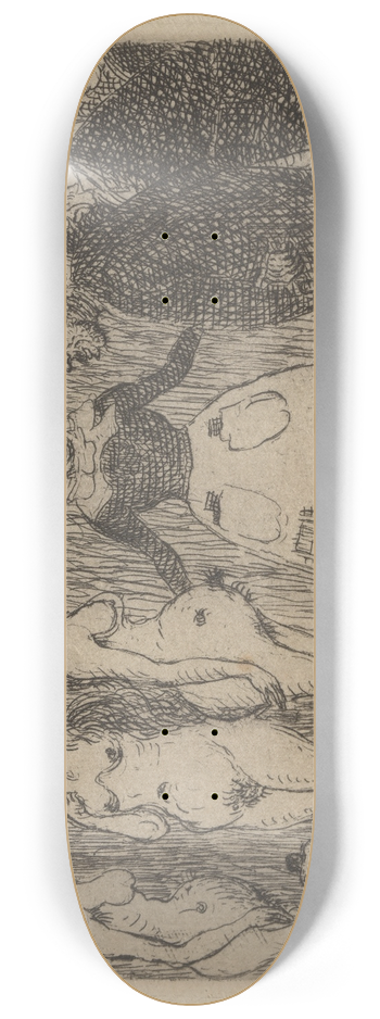 James Ensor - De oude schelmen 8.25 inch art skate deck