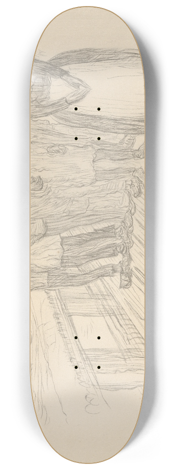 James Ensor - De vissers (De ellendelingen) 8.25 inch art skate deck