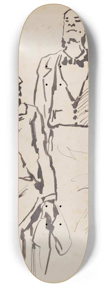 James Ensor - Gentleman and Waiter 8.25 inch art skate deck