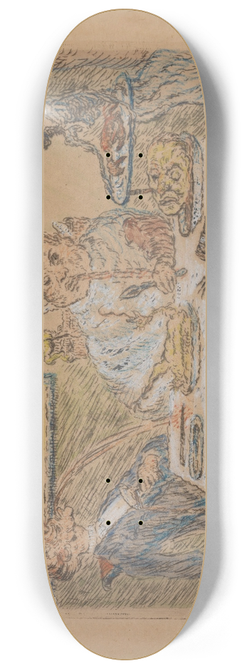James Ensor - Gluttony 8.25 inch art skate deck