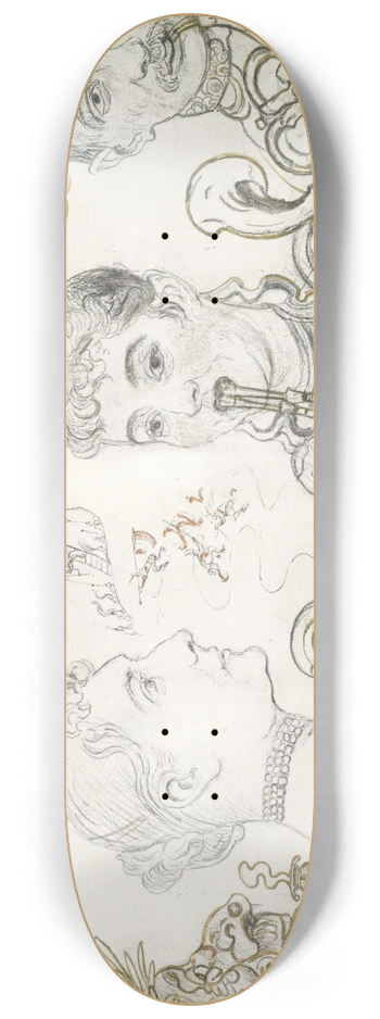 James Ensor - Les Musiciens 8.25 inch art skate deck