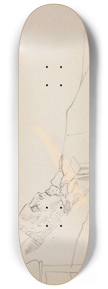 James Ensor - Old Woman Sleeping 8.25 inch art skate deck