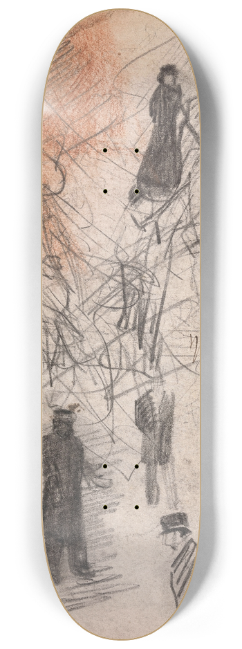 James Ensor - Silhouettes and Heads 8.25 inch art skate deck