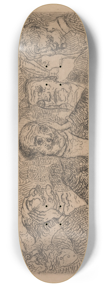 James Ensor - The Gamblers 8.25 inch art skate deck