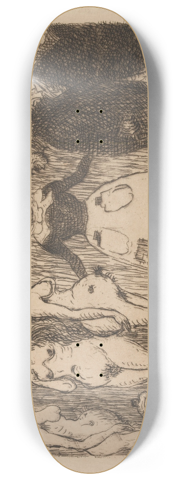 James Ensor - The Old  Raskals 8.25 inch art skate deck