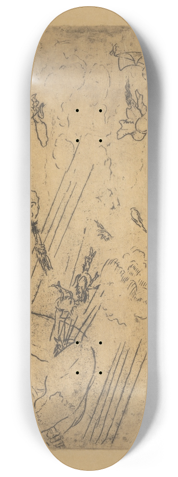 James Ensor - Tovenaars in de stormwind 8.25 inch art skate deck