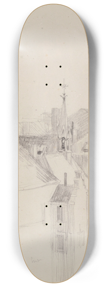 James Ensor - Van Iseghemlaan in Ostend 8.25 inch art skate deck