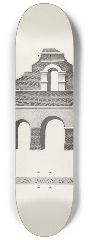 James Jones - Mision San Antonio de Padua 8.25 inch art skate deck