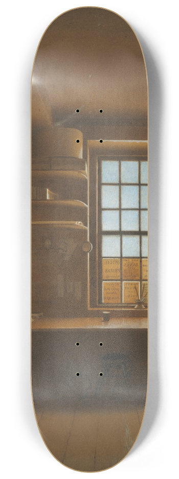 James Kidder - Interior of a Lottery 8.25 inch art skate deck