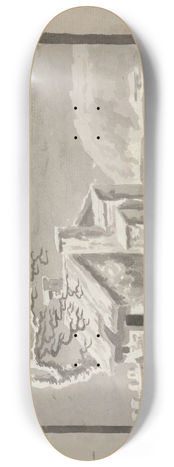 James Miller - House With Tree 8.25 inch art skate deck