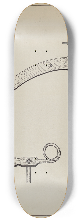James M. Lawson - Shutter Hinge and Fastener 8.25 inch art skate deck
