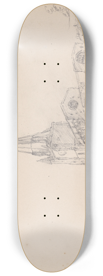 James Moore - Unidentified Church 8.25 inch art skate deck