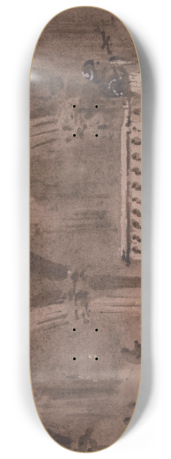 James Pattison Cockburn - Figures by a Tomb 8.25 inch art skate deck