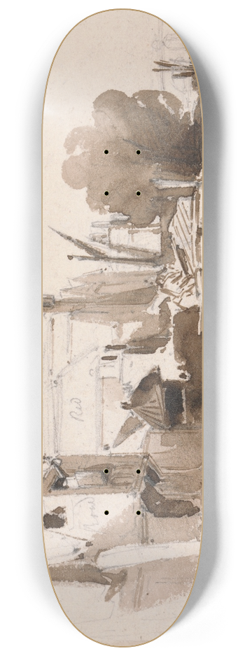 James Stark - A Thames Barge 8.25 inch art skate deck