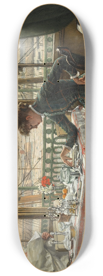 James Tissot - Room Overlooking the Harbour 8.25 inch art skate deck