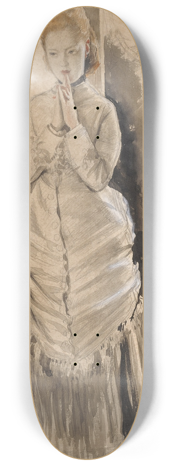 James Tissot - Study forThe Proposal 8.25 inch art skate deck