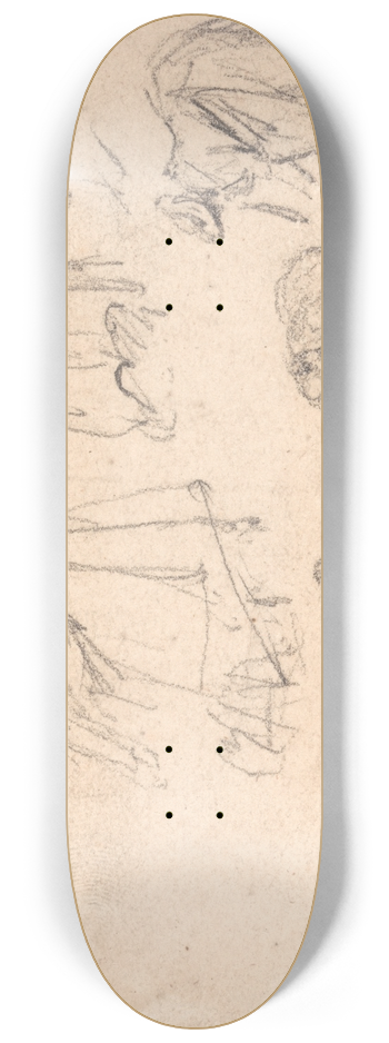 James Ward - Figure Studies; Women Laboring 8.25 inch art skate deck
