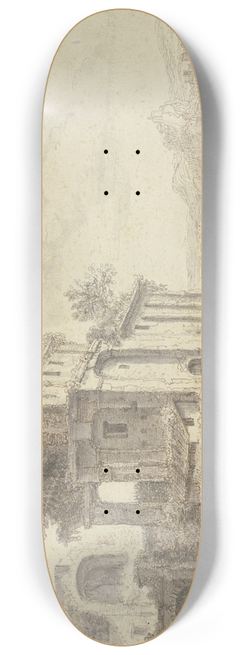 Jan Asselijn - Roman ruins 8.25 inch art skate deck