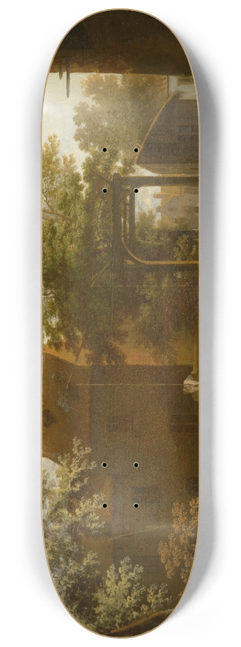 Jan Both - Street with Drawbridge 8.25 inch art skate deck