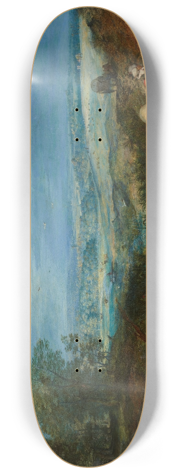 Jan Brueghel The Elder - Landscape with Peasants 8.25 inch art skate deck