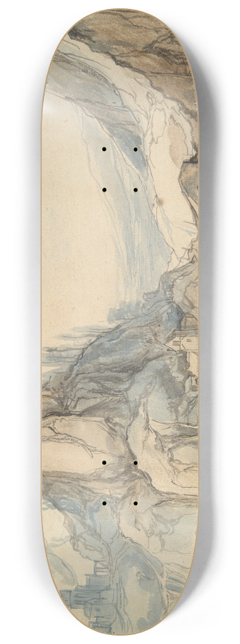 Jan Brueghel The Elder - MountainousLandscape 8.25 inch art skate deck