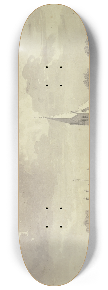 Jan de Beijer - View of Aldeboarn 8.25 inch art skate deck