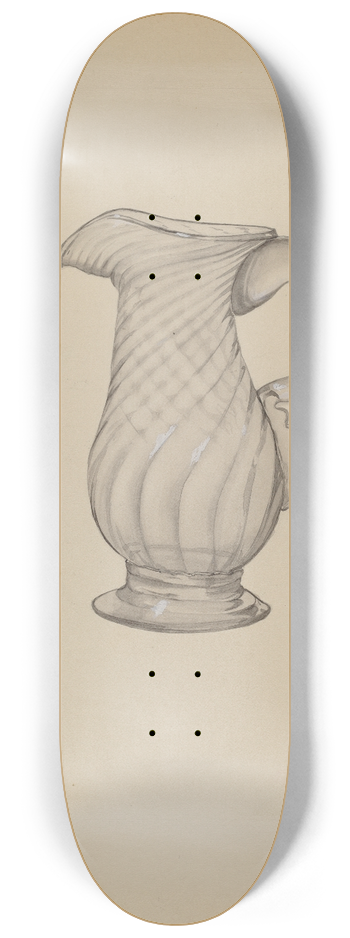Janet Riza - Cream Pitcher 8.25 inch art skate deck