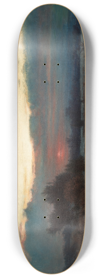 George Inness - A Winter Sky 8.25 inch art skate deck