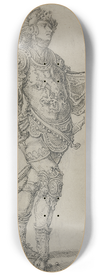 Jan Gossaert - Standing warrior 8.25 inch art skate deck