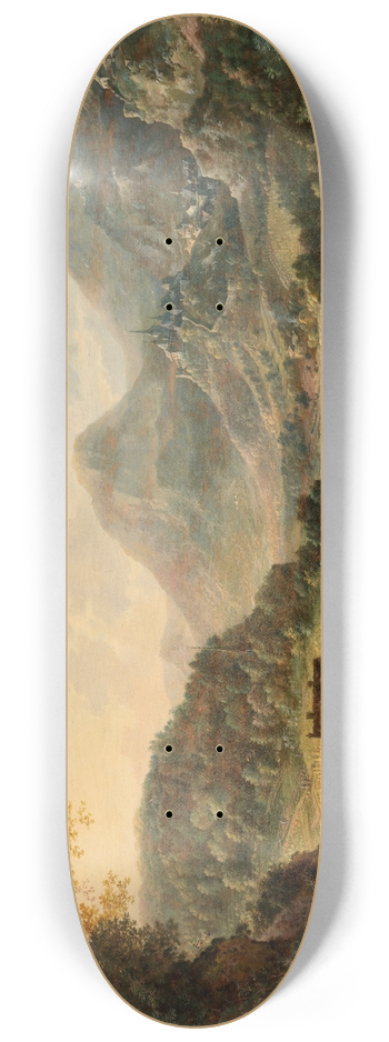 Jan Griffier - A River Landscape 8.25 inch art skate deck