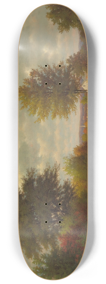 George Inness - Going To Market 8.25 inch art skate deck