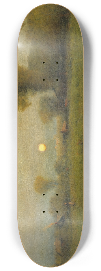 George Inness - Harvest Moon 8.25 inch art skate deck