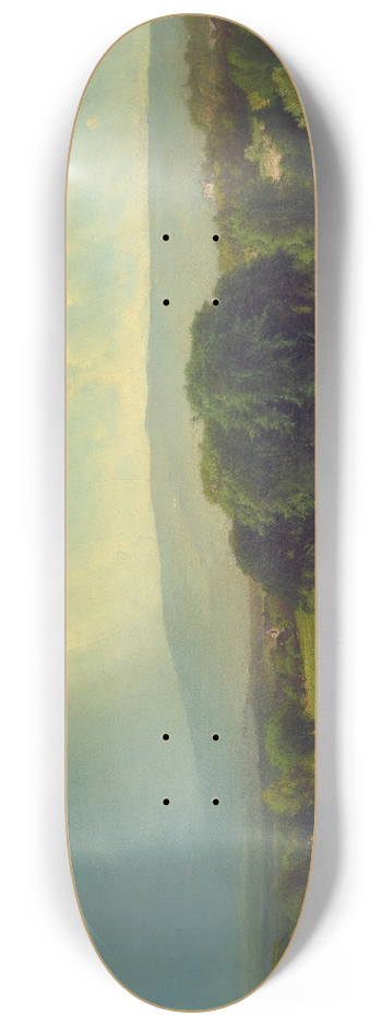 George Inness - Harvest Scene in the Delaware Valley 8.25 inch art skate deck