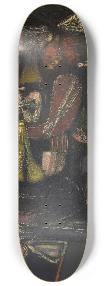 Jankel Adler - Old man looking into a room 8.25 inch art skate deck