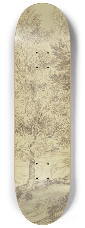 Jan Lievens - Ein Schfer auf einem Hgel unter Bumen liegend 8.25 inch art skate deck