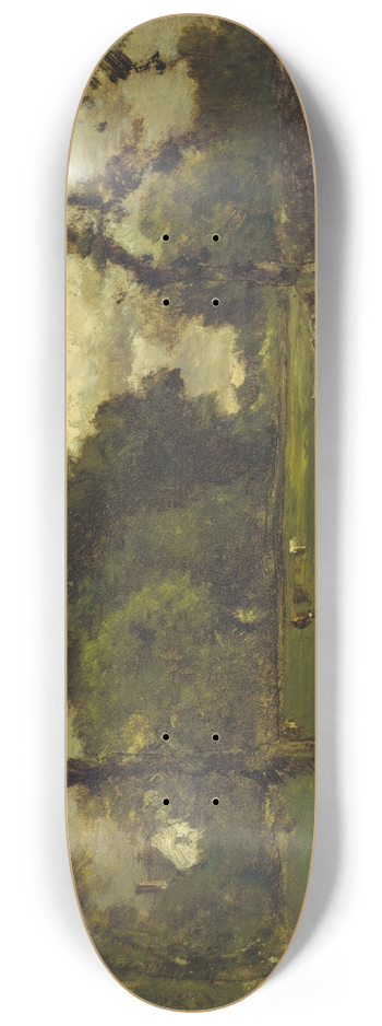 George Inness - Medfield, Massachusetts (A Medfield Farm) 8.25 inch art skate deck