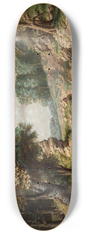 George Inness - Rocky Dell (Near the Village) 8.25 inch art skate deck