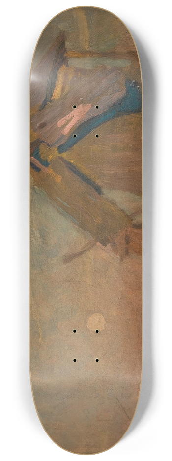 Jan Stanislawski - Landscape with Windmills 8.25 inch art skate deck