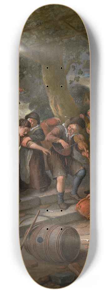 Jan Steen - A Pig Belongs in the Sty 8.25 inch art skate deck