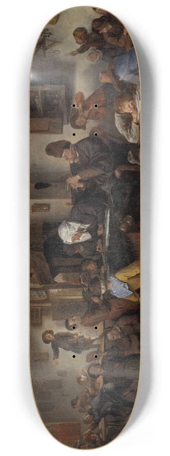 Jan Steen - A School for Boys and Girls 8.25 inch art skate deck