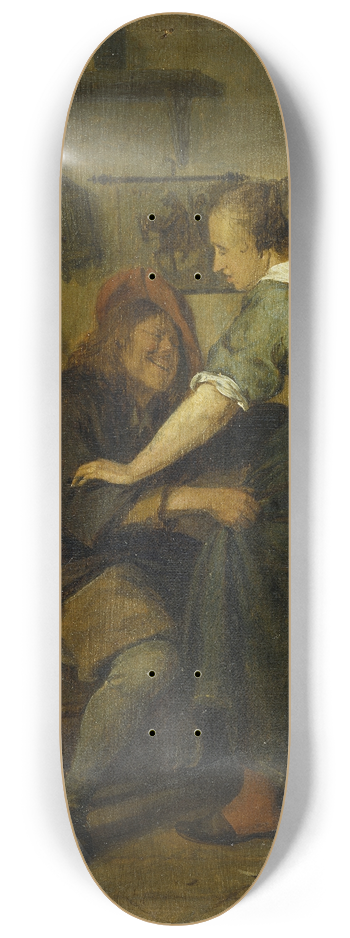 Jan Steen - Inn with Guest and Serving Maid 8.25 inch art skate deck
