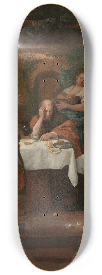 Jan Steen - Supper at Emmaus 8.25 inch art skate deck